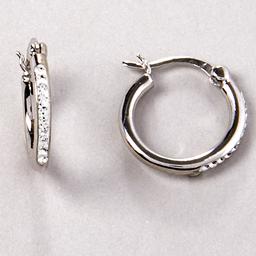 Candela 2pr. Sterling Silver & Gold Over Silver Hoops