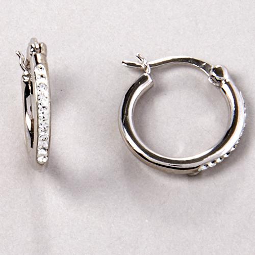 Candela 2pr. Sterling Silver & Gold Over Silver Hoops