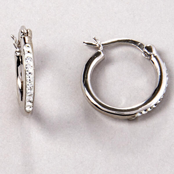 Candela 2pr. Sterling Silver & Gold Over Silver Hoops - image 
