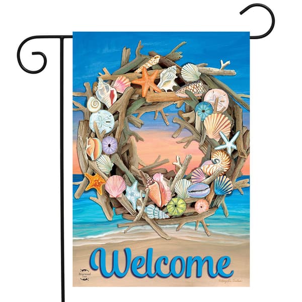 Briarwood Lane Driftwood Wreath Garden Flag - image 