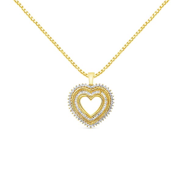 Haus of Brilliance 14kt. Gold 1.0ctw. Diamond Mini Heart Pendant
