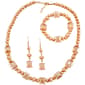 Ashley Cooper(tm) Peach Glass Beaded Necklace/Earring/Bracelet Set - image 1