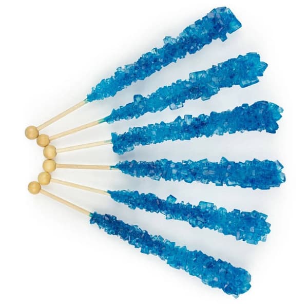 Boscov''s 6pc. Wrapped Blueberry Flavored Rock Candy on a Stick - image 