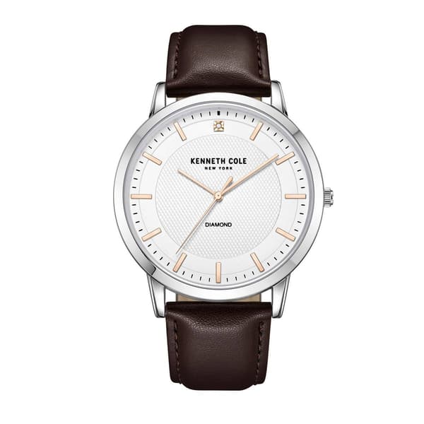 Mens Kenneth Cole® Silver-Tone Textured Dial Watch - KCWGA2271401