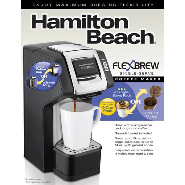 Hamilton Beach&#174; Flexbrew Single Serve Coffeemaker