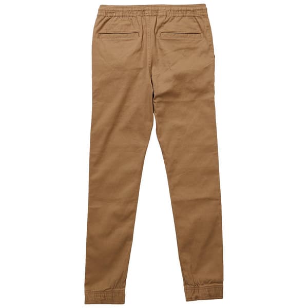 Young Mens Burnside Twill Jogger Pants - Khaki