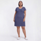 Plus Size Laura Ashley(R) Short Sleeve Dot Lettuce Edge Nightshirt - image 1