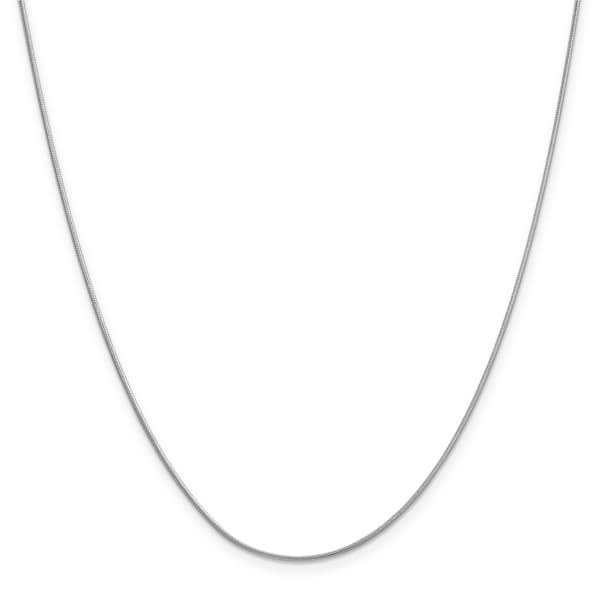 Adult Unisex Gold Classics(tm)10kt. White 16in. Snake Chain Necklace - image 
