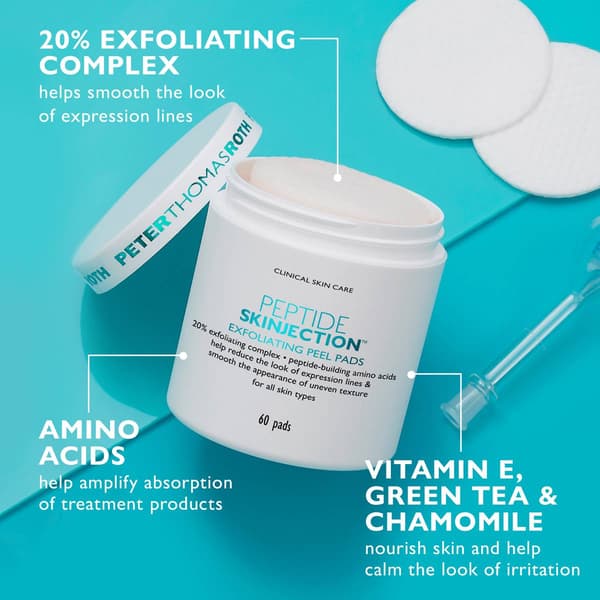 Peter Thomas Roth Peptide Skinjection Exfoliating Peel - 60 Count