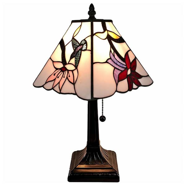 HomeRoots 15in. Red Bird Candlestick Table Lamp - image 