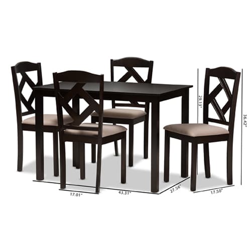 Baxton Studio Ruth 5pc. Dining Set