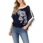 Womens NY Collection Extended Sleeve Chiffon Floral Print Pon - image 1