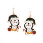 Penguin w/ Ornament & Candy Cane Drop Earrings - image 1