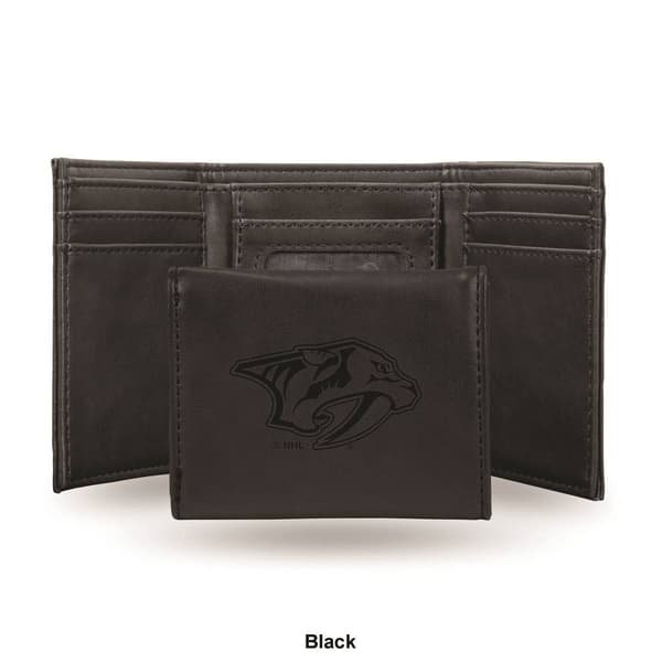 Mens NHL Nashville Predators Faux Leather Trifold Wallet