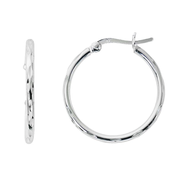Danecraft Pure 100 Snap Top Hoop Earrings - image 