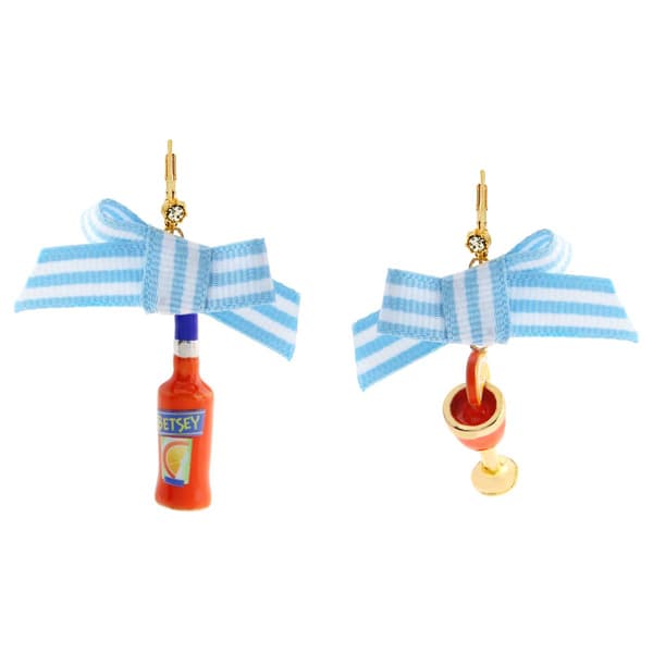 Betsey Johnson Girl Dinner Betsey Spritz Drop Earrings - image 