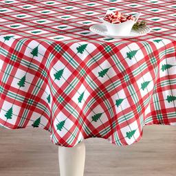 Christmas Tree Tartan Tablecloth