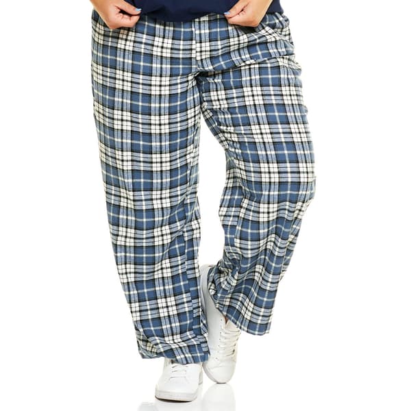 Juniors Plus Derek Heart Flannel Lounge Pants w/ Star Patch - image 