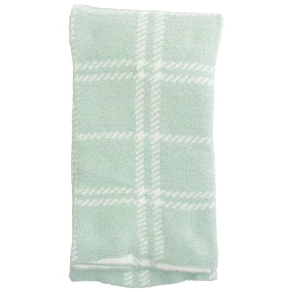 Maison Des Fleurs(R) Paris Chenille Plaid Baby Blanket - Mint - image 
