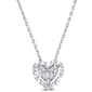 Sophia B 0.06ctw. Baguette Heart Diamond Pendant Necklace - image 1
