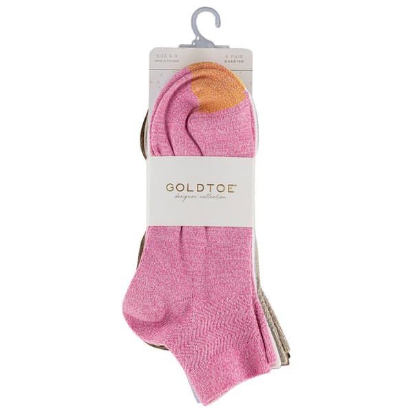 Womens Gold Toe 6Pk Chevron Welt Qtr 21.00
