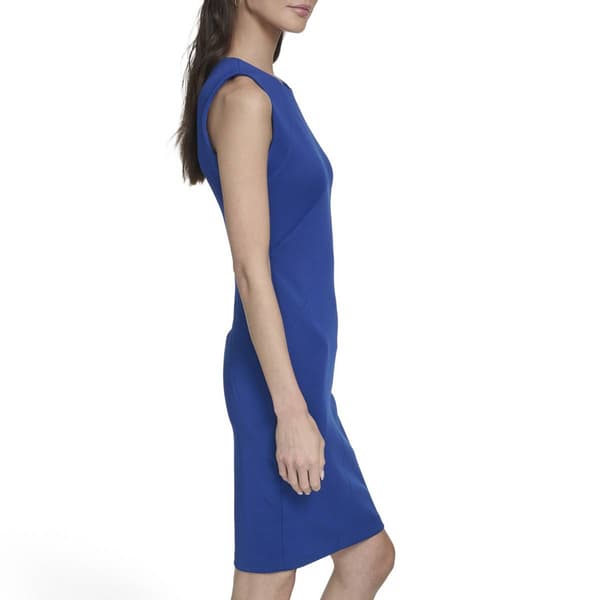 Womens Calvin Klein Sleeveless Crepe Sheath Dress