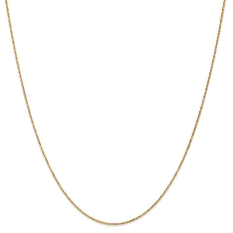 Unisex Gold Classics(tm) 1mm. 14kt. Solid Spiga Chain 14in. Necklace