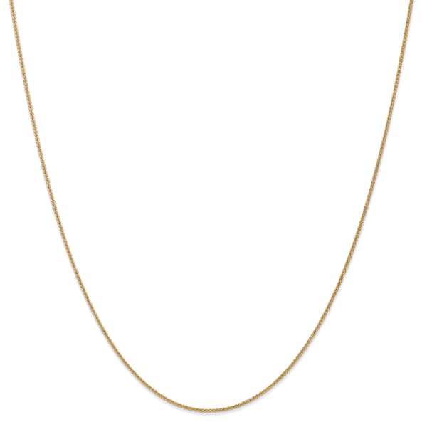 Unisex Gold Classics&#40;tm&#41; 1mm. 14kt. Solid Spiga Chain 14in. Necklace - image 