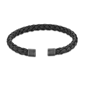 Mens Lynx Antique Black Finish Braided Cuff Bangle Bracelet - image 4