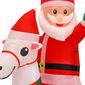 National Tree 6ft. Red Inflatable Santa on Rocking Horse - image 3