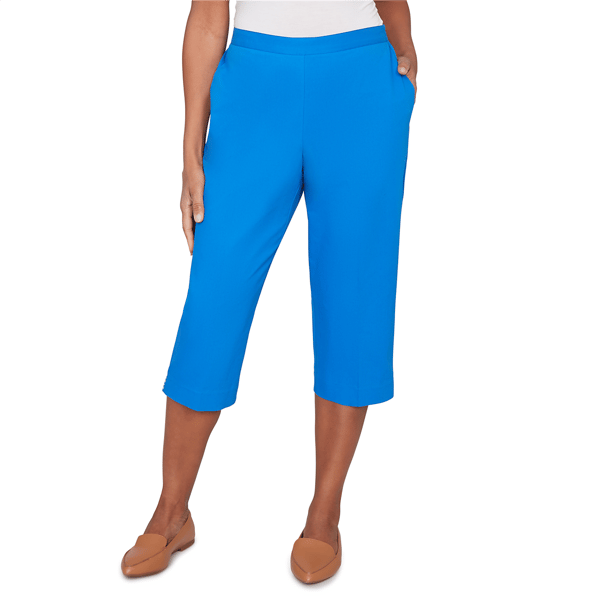 Womens Alfred Dunner Lady Liberty Solid Pull On Capris