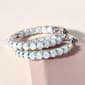 Gemstone Classics™ Created Opal In Out Hoop Earrings - image 2