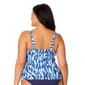 Plus Size Anne Cole Tie Dye Ikat Plunge Tankini Swim Top - image 2