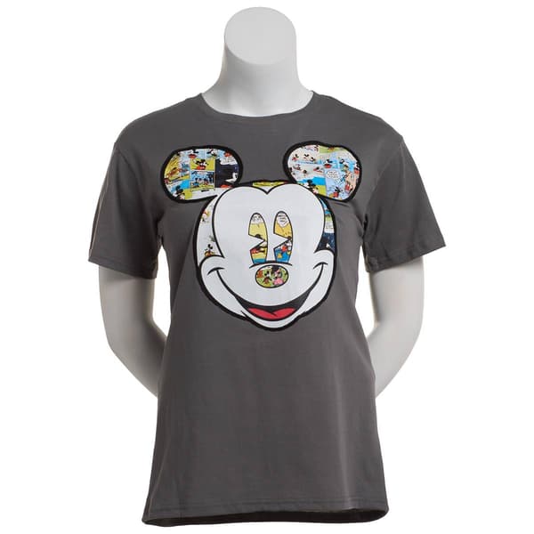 Juniors Freeze Mickey Comic Ears Boyfriend Tee