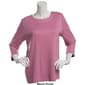 Petite Hasting & Smith 3/4 Sleeve Scallop Neck Tee - image 6