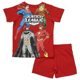 Boys &#40;4-7&#41; Freeze Justice League Tee & Shorts Set - Red