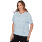 Plus Size Emaline Limoncello Sunrise Floral Pointelle Sweater - image 2