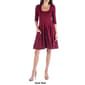 Womens 24/7 Comfort Apparel 3/4 Sleeve Fit & Flare Mini Dress - image 13