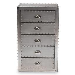 Baxton Studio Davet 5 Drawer Accent Chest