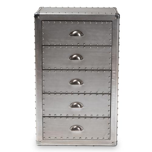 Baxton Studio Davet 5 Drawer Accent Chest