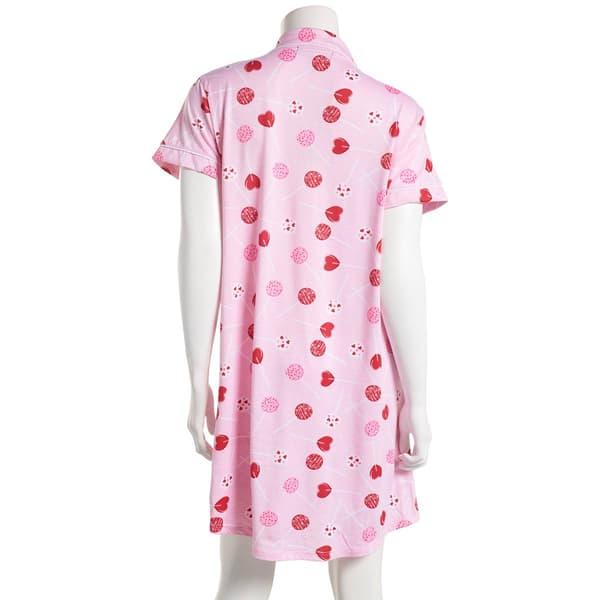 Juniors Derek Heart Short Sleeve Love Pops Notched Nightshirt