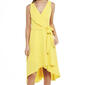 Womens Connected Apparel Sleeveless Solid Tulip Hem Wrap Dress - image 3