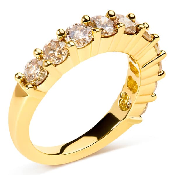 Haus of Brilliance 14kt. Gold over Silver 2ctw. Diamond Band