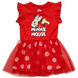Toddler Girl Disney&#40;R&#41; Minnie Dot Tulle Dress