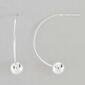 Sterling Silver 8mm Silver Bead Half Hoop Earrings - image 1