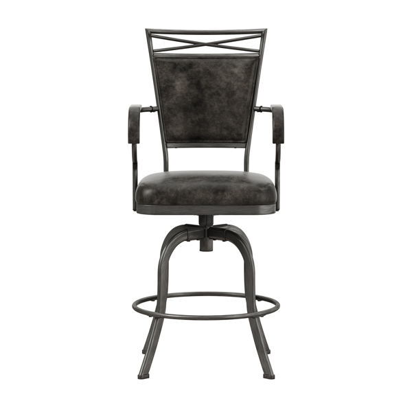 HH2 Home Bridgetown Tilt Upholstered Counter Height Swivel Stool