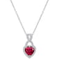 Gianni Argento Lab Ruby Heart Infinity Pendant Necklace - image 1
