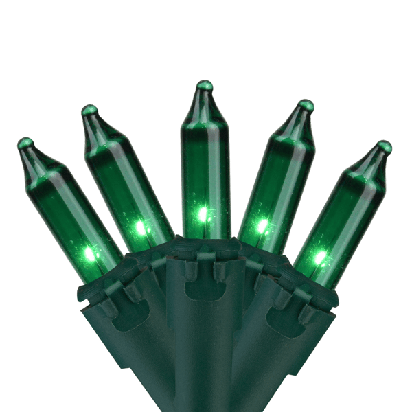 GKI/Bethlehem 45.5ft. Mini Green Christmas Light Set