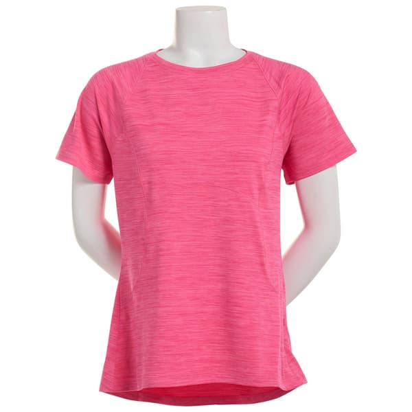 Womens Spyder Short Sleeve Marled Peached Tee with Pocket - image 