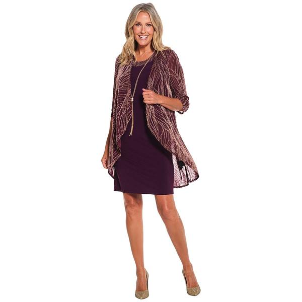 Womens R&M Richards Elbow Sleeve Jacket Dress - image 